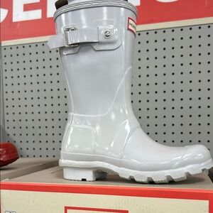Hunter Glossy White Boots